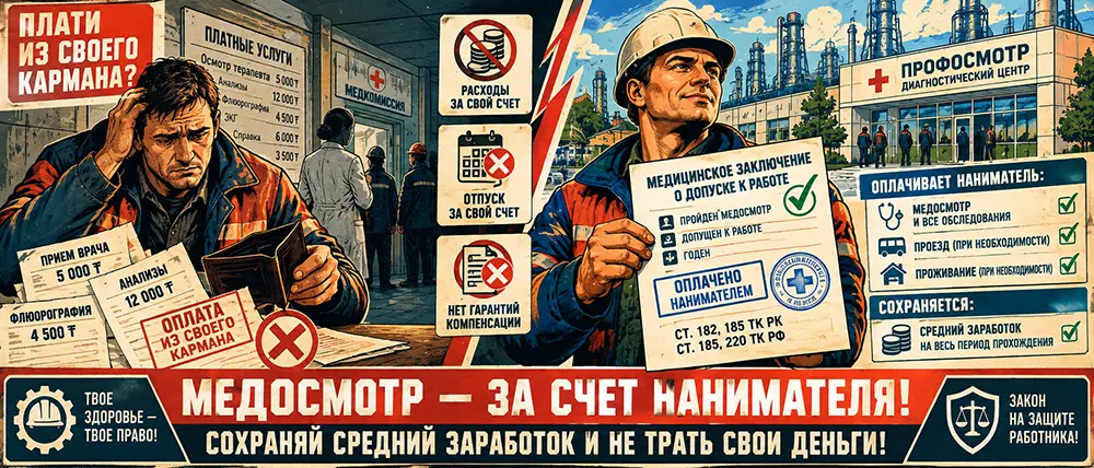 Периодический медосмотр на вахте: кто обязан платить за комиссию и как компенсировать потраченные дни 🩺📋